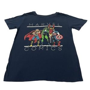 Marvel Comics Blue T-Shirt For‎ Youth Kids Short Sleeve Size Small (3-5).